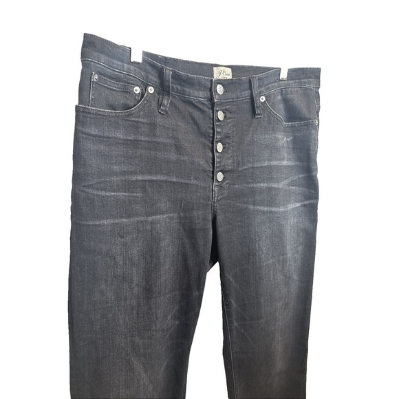 J. Crew Jeans Billie Demi Boot Crop Button Fly Black Wash Women's Size 31 - Picture 6 of 16